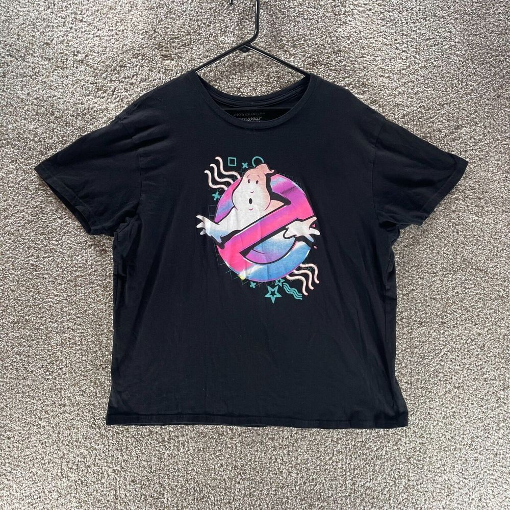 Ghostbusters Shirt Mens Extra Large Black Lootwear Exclusive Lootcrate Logo Crew
